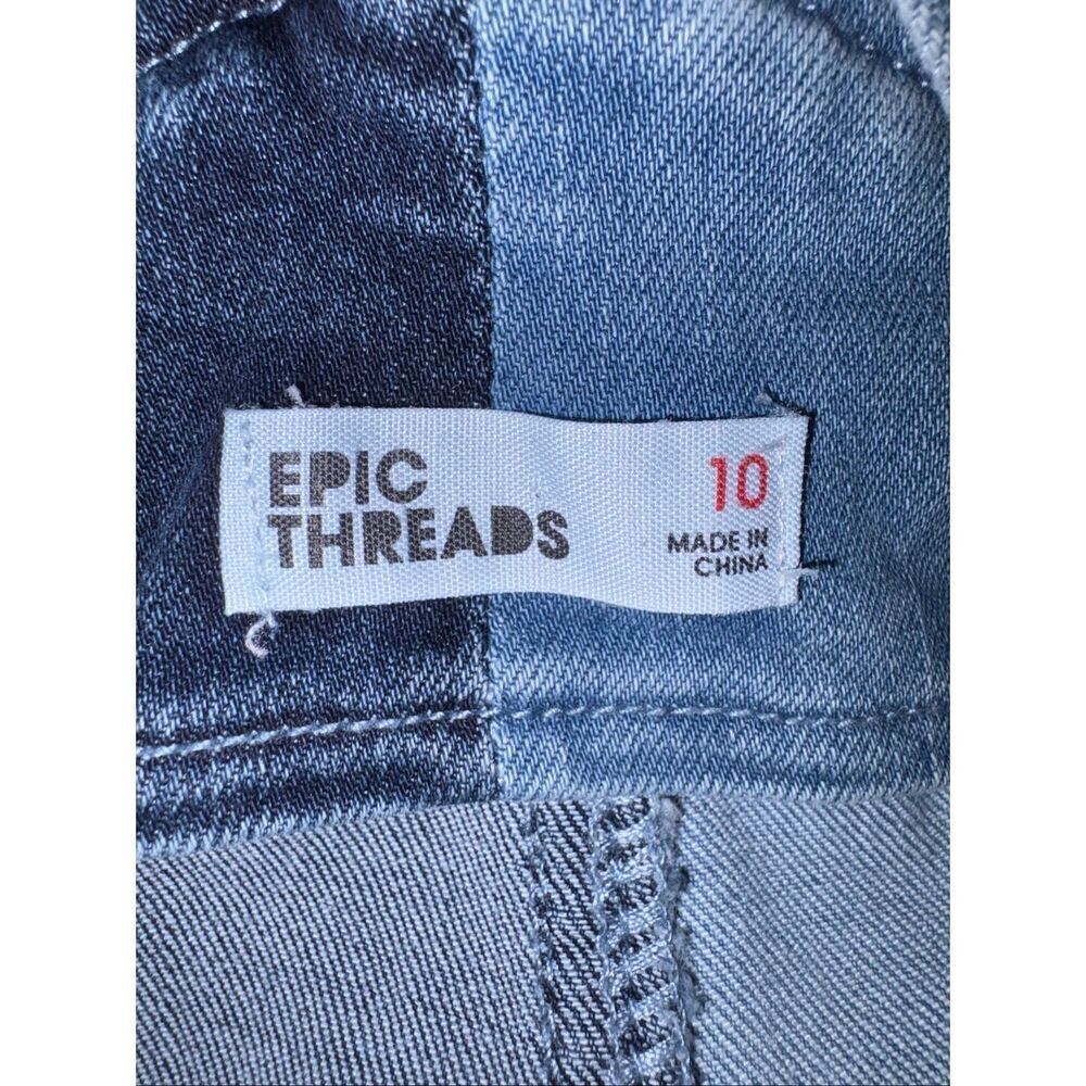 Epic Threads Colorblock Denim Shortalls - Picture 4 of 5